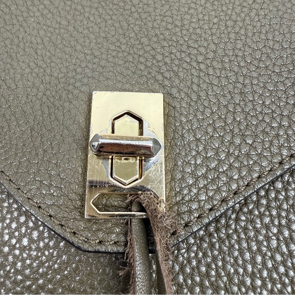 Rebecca Minkoff Darren Crossbody Olive Soft Leather Fringe Tassel Gold Hardware - Picture 5 of 11